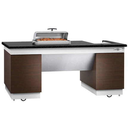 GGM Gastro Mobile Buffet Service & Prep Station DUBLIN - 2000mm - Black Granite Worktop