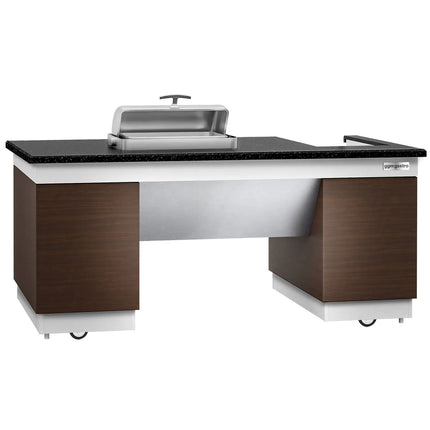 GGM Gastro Mobile Buffet Service & Prep Station DUBLIN - 2000mm - Black Granite Worktop