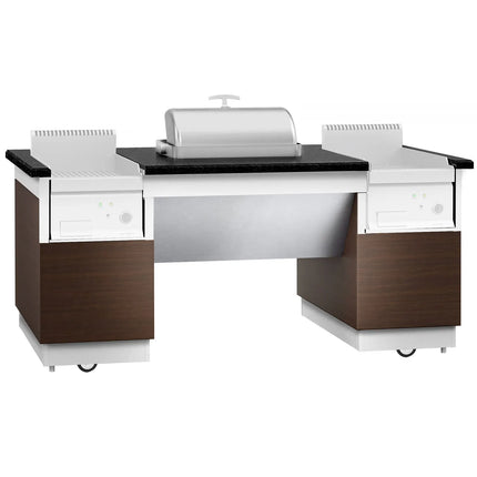 GGM Gastro Mobile Buffet Service & Prep Station DUBLIN- 2000mm - Black Granite Worktop