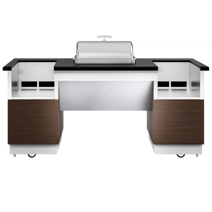 GGM Gastro Mobile Buffet Service & Prep Station DUBLIN- 2000mm - Black Granite Worktop