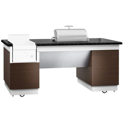 GGM Gastro Mobile Buffet Service & Prep Station DUBLIN - 2000mm - Black Granite Worktop