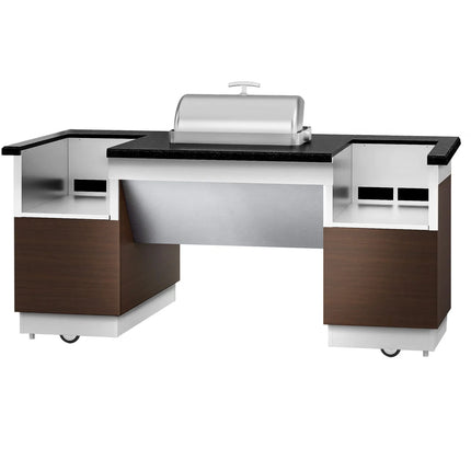 GGM Gastro Mobile Buffet Service & Prep Station DUBLIN- 2000mm - Black Granite Worktop