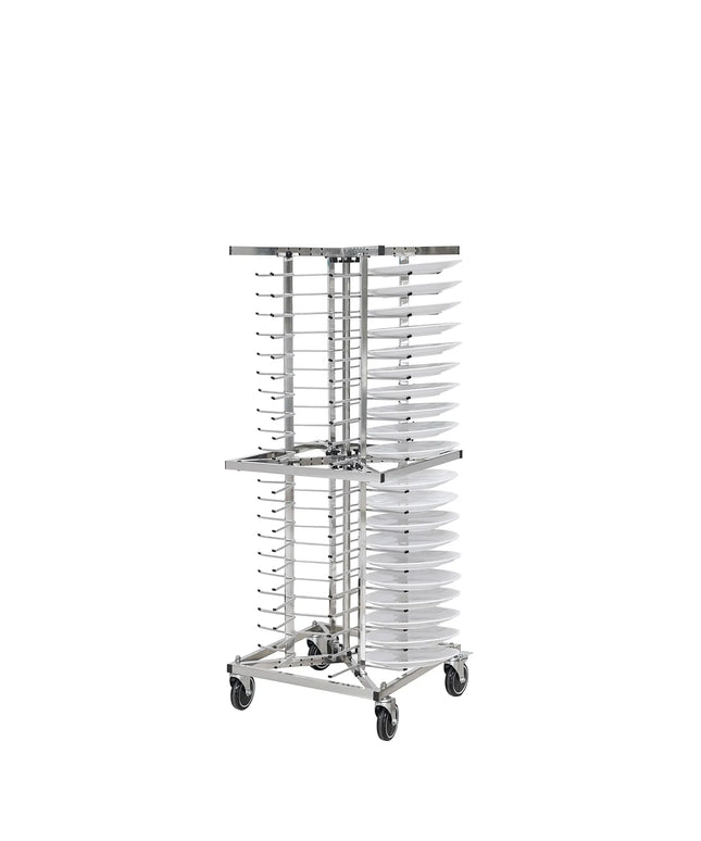 GGM Gastro Mobile Plate Rack Double-Column - up to 84 Plates - Ø 23-30cm