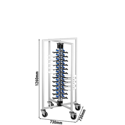 GGM Gastro Mobile Plate Rack - up to 48 Plates - Ø 16-32cm - Folding