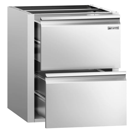 GGM Gastro Module Ngăn Kéo PREMIUM - 2 Ngăn Kéo - 400x660mm - Cho Bàn Thao Tác Dòng ATK Sâu 700mm
