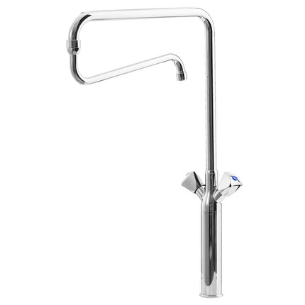 GGM Gastro Monobloc mixer tap - with double-jointed swivel spout, anti-drip device & quick-fix mounting - height 275mm