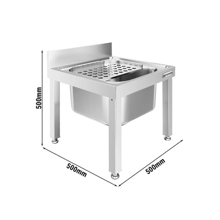 GGM Gastro Mop sink - Stainless steel - with drainer grid