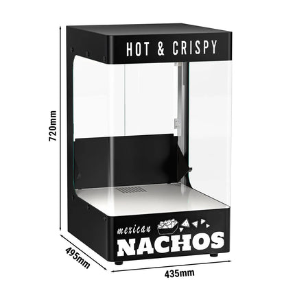 GGM Gastro Nacho & Popcorn Warmer - with LED Lighting - 305W - Black | Drawer Warmer - for Almonds & Nuts