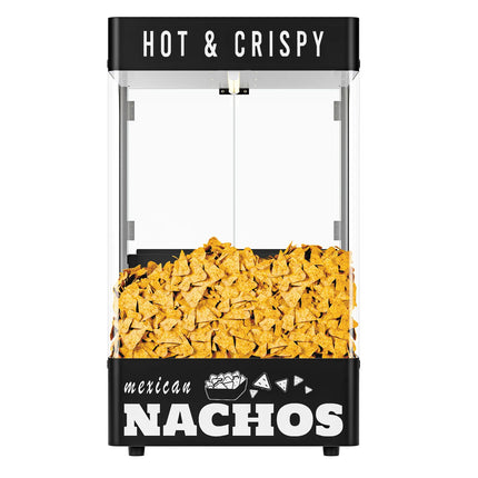 GGM Gastro Nacho & Popcorn Warmer - with LED Lighting - 305W - Black | Drawer Warmer - for Almonds & Nuts