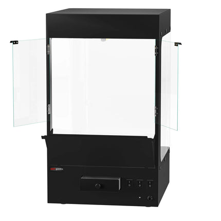 GGM Gastro Nacho & Popcorn Warmer - with LED Lighting - 305W - Black | Drawer Warmer - for Almonds & Nuts
