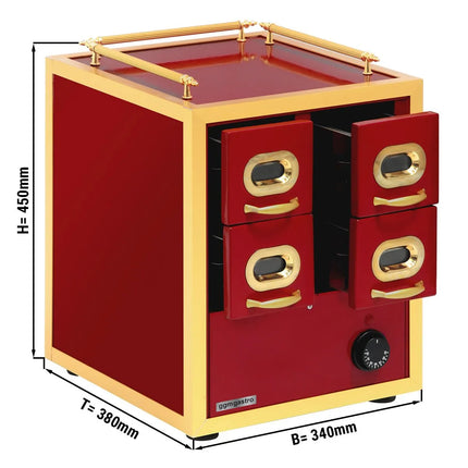 GGM Gastro Nacho Warmer - -  | Warming Drawer Cabinet - 2x2 Drawers - for Almonds & Nuts
