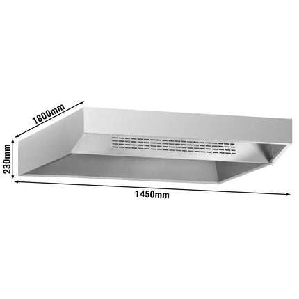 GGM Gastro Nắp Chụp Thép Không Gỉ Cho Lò Pizza - 1420x1670x230mm - Thép Không Gỉ - Cho PEZ930 & PDZ930