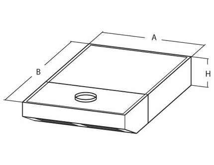 GGM Gastro Nắp Chụp Thép Không Gỉ Cho Lò Pizza - 1420x1670x230mm - Thép Không Gỉ - Cho PEZ930 & PDZ930