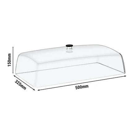 GGM Gastro Nắp Chụp Trưng Bày - GN 1/1 - Polycarbonate - 538x334mm - Cao 145mm