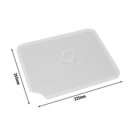 GGM Gastro Nắp GN Polycarbonate GN 1/2 - Có Khe Vá - Trong Suốt - 325x265x7mm - Cao 7mm