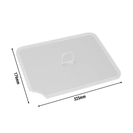 GGM Gastro Nắp GN Polycarbonate GN 1/3 - Có Khe Vá - Trong Suốt - 325x176x7mm - Cao 7mm