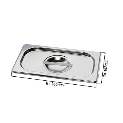 GGM Gastro Nắp GN Thép Không Gỉ GN 1/4 - 265x162x7mm