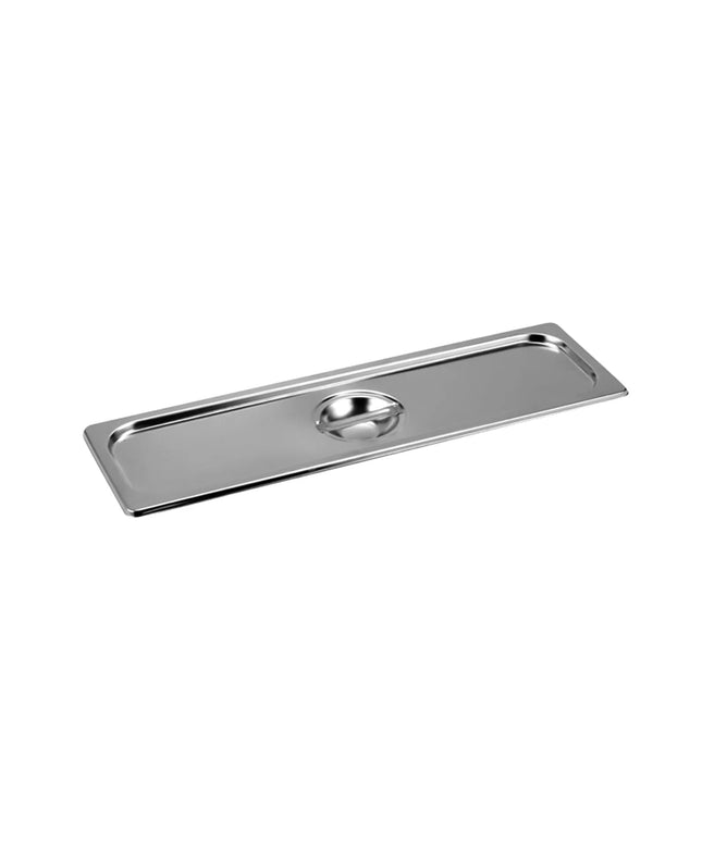 GGM Gastro Nắp GN Thép Không Gỉ GN 2/4 - Có Khe Vá - 530x162x28mm - Cao 28mm