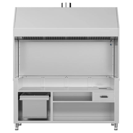 GGM Gastro Neutral Element for Charcoal & Gas Grill - 1760x790x2100mm - Stainless Steel AISI 304 - with 4 Filters - for KGE1600 & 2x GGE800