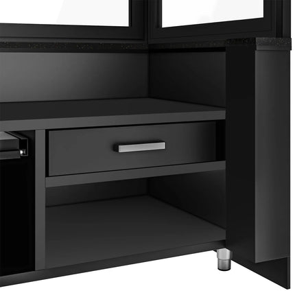 GGM Gastro Neutral Element for Commercial Charcoal & Gas Grill - 1100x900x2160mm - Black front - Granite worktop - with LED lighting