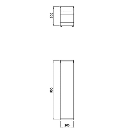 GGM Gastro Neutral Element Paolo 900 - 200x900x300mm - Stainless Steel AISI 304 - Series Paolo 900