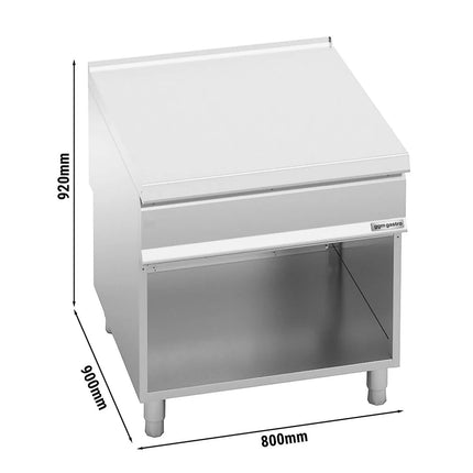 GGM Gastro Neutral Element Stand Unit with Open Substructure Paolo 900 - 800x900x920mm - Stainless Steel AISI 304 | Scotch-Brite satin finish - Series Paolo 900