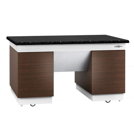 GGM Gastro Neutral Element with Granite worktop - 1600x800x900mm - 4 doors - with Wheels