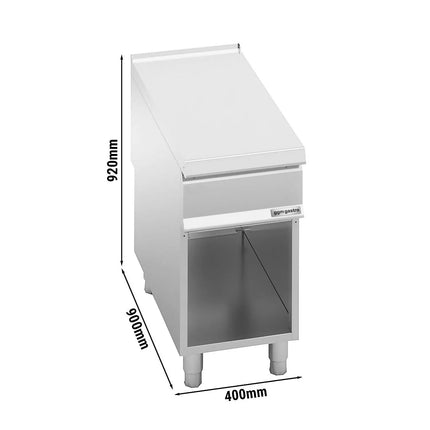 GGM Gastro Neutral Element with Open Substructure Paolo 900 - 400x900x920mm - Stainless Steel AISI 304, Scotch-Brite finish