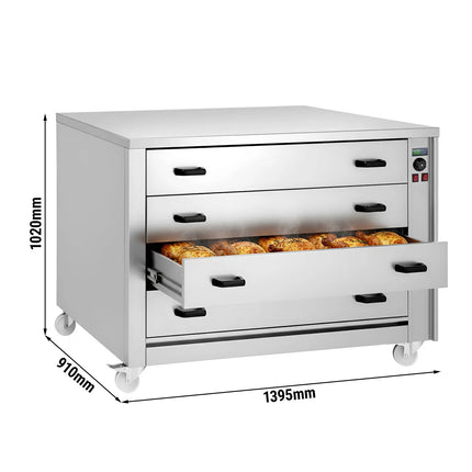 GGM Gastro Ngăn Kéo Giữ Nóng - 4 Ngăn - 4x GN 1/1 - 2kW - 1395x910x1020mm