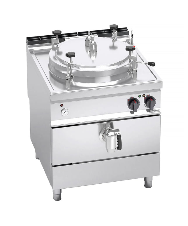 GGM Gastro Nồi Nấu Áp Suất Điện - 100L - 16kW - Gia Nhiệt Gián Tiếp - Kèm Đấu Nối Nước