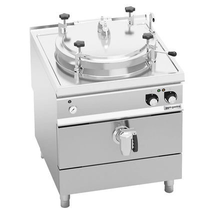 GGM Gastro Nồi Nấu Áp Suất Điện - 100L - 16kW - Gia Nhiệt Gián Tiếp - Kèm Đấu Nối Nước