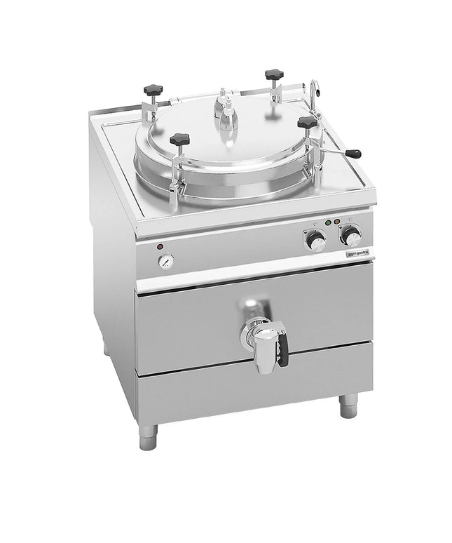 GGM Gastro Nồi Nấu Áp Suất Điện - 150L - 18kW - Gia Nhiệt Gián Tiếp - Kèm Đấu Nối Nước