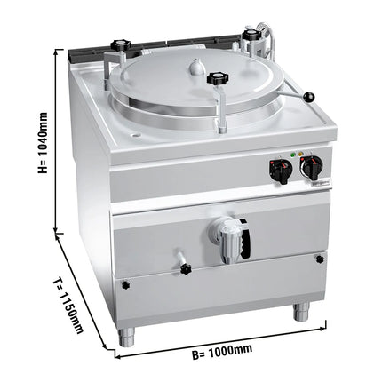 GGM Gastro Nồi Nấu Áp Suất Điện - 200L - 32kW - Gia Nhiệt Gián Tiếp - Kèm Đấu Nối Nước
