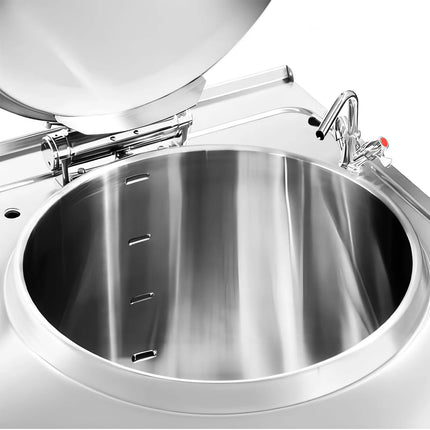 GGM Gastro Nồi Nấu Áp Suất Gas - 150L - 20.9kW - Gia Nhiệt Gián Tiếp - Kèm Đấu Nối Nước