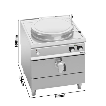 GGM Gastro Nồi Nấu Điện - 100L - 16kW - Gia Nhiệt Gián Tiếp - Kèm Đấu Nối Nước
