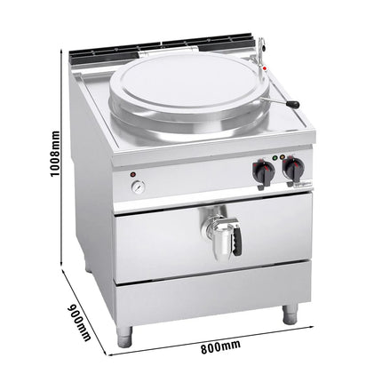 GGM Gastro Nồi Nấu Điện - 150L - 18kW - Gia Nhiệt Gián Tiếp - Kèm Đấu Nối Nước
