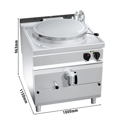 GGM Gastro Nồi Nấu Điện - 200L - 32kW - Gia Nhiệt Gián Tiếp - Kèm Đấu Nối Nước