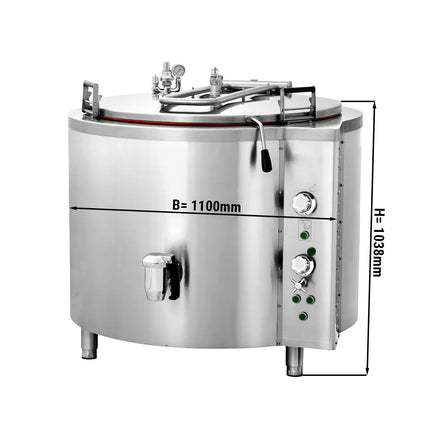 GGM Gastro Nồi Nấu Điện - 400L - 36kW - Gia Nhiệt Gián Tiếp - Kèm Đấu Nối Nước