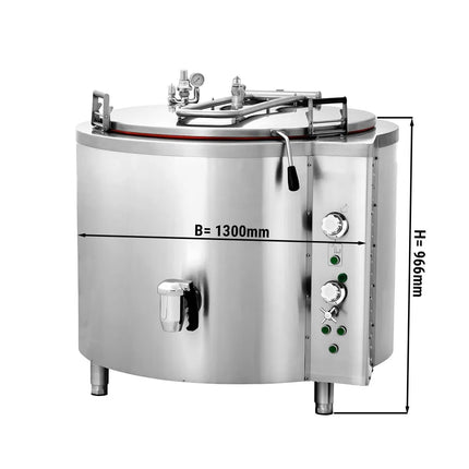 GGM Gastro Nồi Nấu Điện - 500L - 45kW - Gia Nhiệt Gián Tiếp - Kèm Đấu Nối Nước