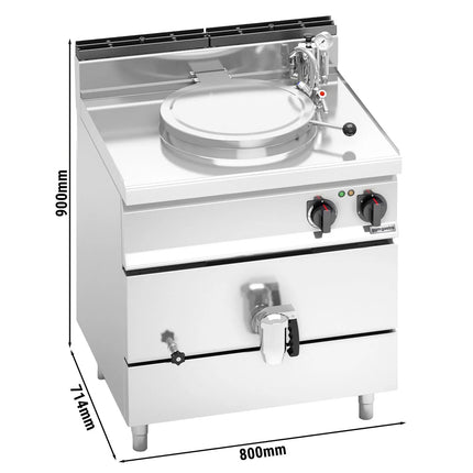 GGM Gastro Nồi Nấu Điện - 55L - 9kW - Gia Nhiệt Gián Tiếp - Kèm Đấu Nối Nước