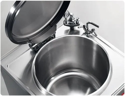 GGM Gastro Nồi Nấu Điện - 55L - 9kW - Gia Nhiệt Gián Tiếp - Kèm Đấu Nối Nước