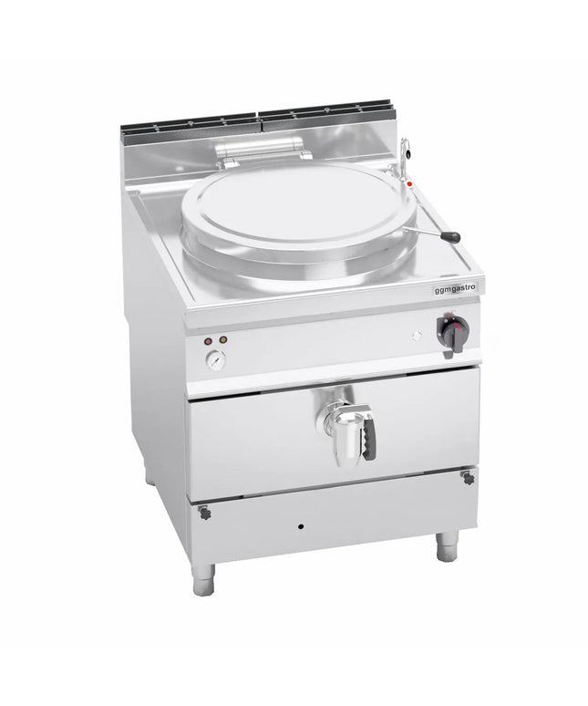 GGM Gastro Nồi Nấu Gas - 100L - 20.9kW - Gia Nhiệt Gián Tiếp - Kèm Đấu Nối Nước