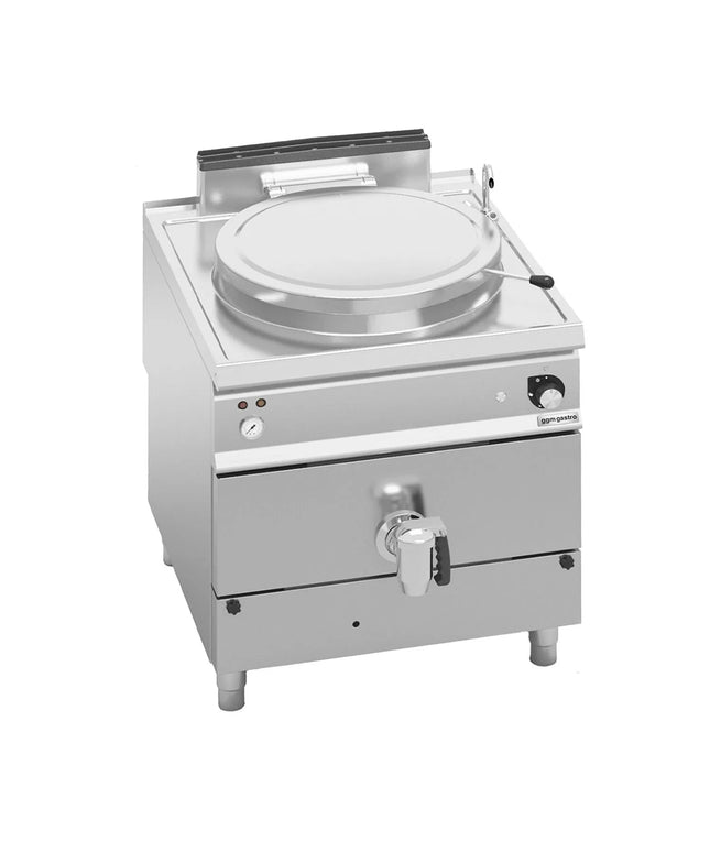 GGM Gastro Nồi Nấu Gas - 150L - 20.9kW - Gia Nhiệt Gián Tiếp - Kèm Đấu Nối Nước