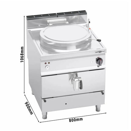 GGM Gastro Nồi Nấu Gas - 150L - 20.9kW - Gia Nhiệt Gián Tiếp - Kèm Đấu Nối Nước