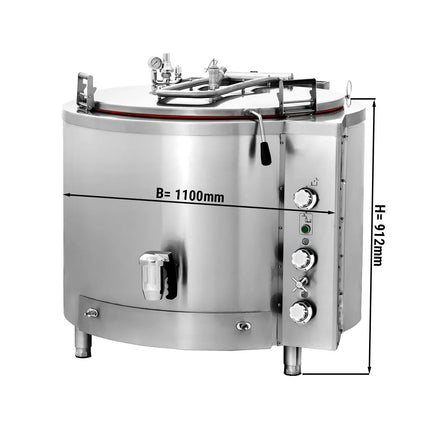GGM Gastro Nồi Nấu Gas - 300L - 40kW - Gia Nhiệt Gián Tiếp - Kèm Đấu Nối Nước