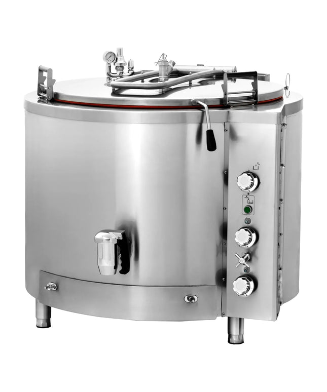 GGM Gastro Nồi Nấu Gas - 400L - 45kW - Gia Nhiệt Gián Tiếp - Kèm Đấu Nối Nước