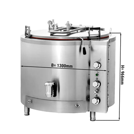 GGM Gastro Nồi Nấu Gas - 500L - 56kW - Gia Nhiệt Gián Tiếp - Kèm Đấu Nối Nước