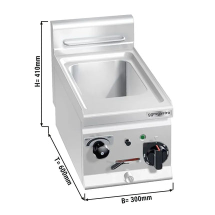 GGM Gastro Nồi Nấu Mì Điện - 1 Bồn - Để Bàn - 11L - 3.5kW - Có Van Xả