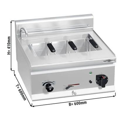 GGM Gastro Nồi Nấu Mì Điện - 1 Bồn - Để Bàn - 25L - 8.25kW - Có Van Xả