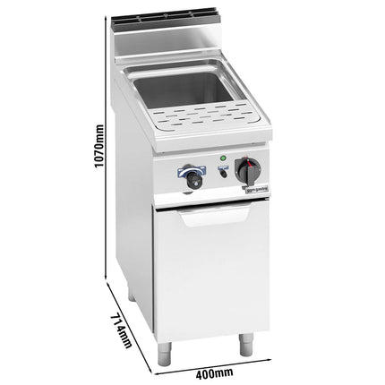 GGM Gastro Nồi Nấu Mì Điện - 1 Bồn - Đứng Độc Lập - 30L - 8kW - Có Van Xả
